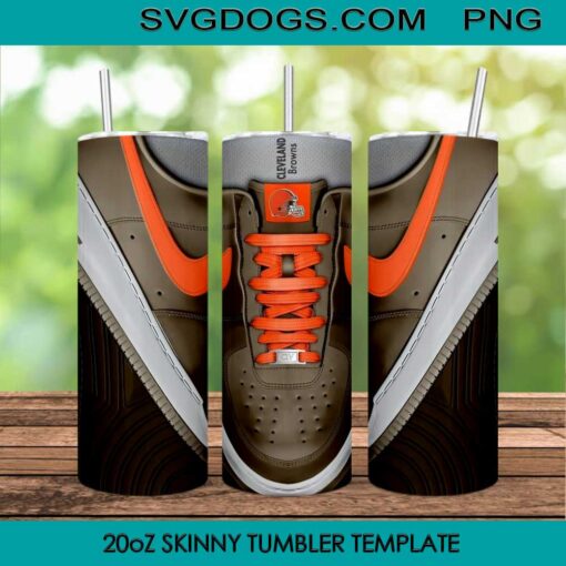 Cleveland Browns 20oz Skinny Tumbler Template PNG, Cleveland Helmets Tumbler Template PNG File Digital Download