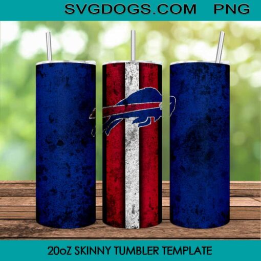 Buffalo Bills 20oz Skinny Tumbler Template PNG,  NFL Football Tumbler Template PNG File Digital Download