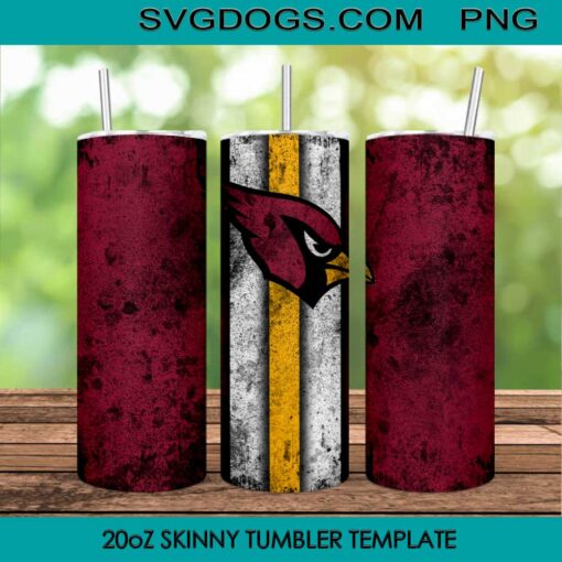 Arizona Cardinals 20oz Skinny Tumbler Template PNG, Arizona Football Tumbler Template PNG File Digital Download