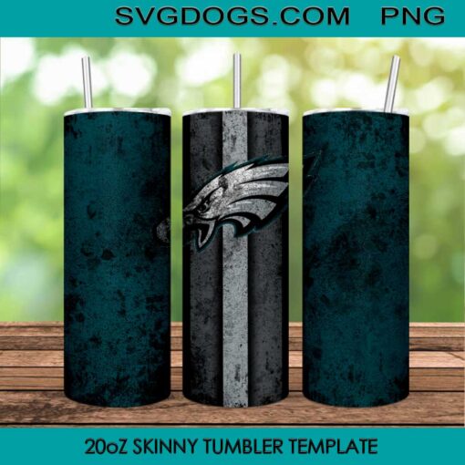 Philadelphia Eagles 20oz Skinny Tumbler Template PNG, Eagles Football Tumbler Template PNG File Digital Download
