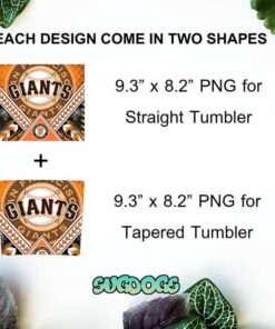 San Francisco Giants 20oz Skinny Tumbler PNG, MLB San Francisco Giants Tumbler Template PNG File Digital Download 1