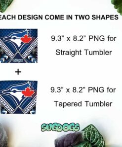Toronto Blue Jays 20oz Skinny Tumbler Template PNG, MLB Jays Tumbler Template PNG File Digital Download 1