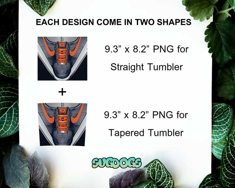 Chicago Bears 20oz Skinny Tumbler Template PNG, Chicago Bears NFL Tumbler Template PNG File Digital Download