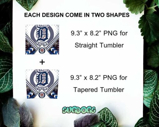 Detroit Tigers 20oz Skinny Tumbler Template PNG, MLB Logo Detroit Tigers Tumbler Template PNG File Digital Download