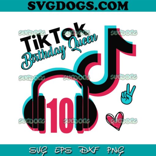 TikTok Birthday Queen SVG PNG, Personalized SVG, Mariah SVG, TikTok SVG PNG EPS DXF