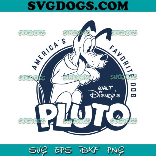 Pluto America’s Favorite Dog SVG PNG, Walt Disney SVG, Pluto Dog SVG PNG EPS DXF
