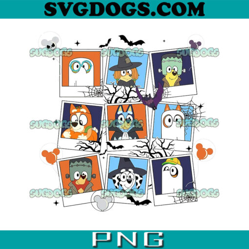 Bluey And Friend Halloween PNG, Bluedog Spooky PNG, Bluey Family Halloween PNG