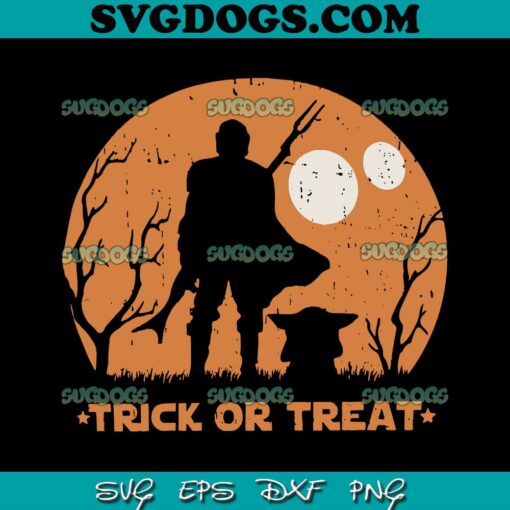 Star Wars Halloween SVG PNG, Disney Halloween SVG, Mandalorian Trick or Treat SVG PNG EPS DXF