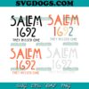 Salem 1692 They Missed One SVG, Witch Halloween SVG, Salem Witch Trials SVG PNG EPS DXF