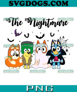 The Nightmare Before Bluey Halloween PNG, Bluey Halloween Masquerade PNG, Trick Or Treat Halloween PNG