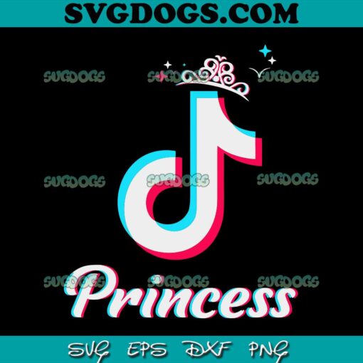 Tiktok Princess Logo SVG PNG, Tiktok Queen SVG, Tiktok SVG PNG EPS DXF