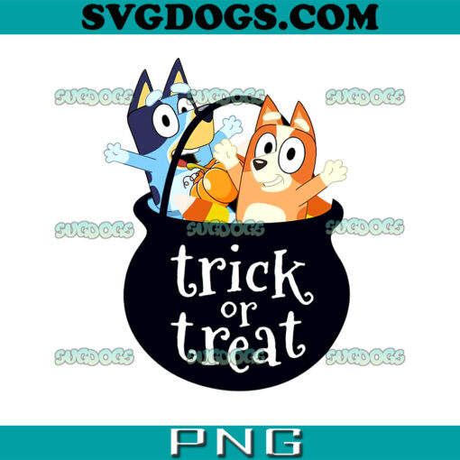 Trick Or Treat Bluey Halloween PNG, Bluey Halloween PNG, Bluedog PNG