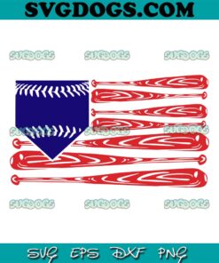 American Flag Baseball Bat SVG PNG, Baseball SVG, Baseball American Flag SVG PNG EPS DXF