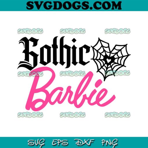 Gothic Barbie SVG PNG, Halloween Movie SVG, Barbie Halloween SVG PNG EPS DXF