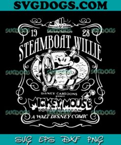 Mickey Mouse Steamboat Willie SVG PNG, A Walt Disney Comic SVG, Steamboat Willie SVG PNG EPS DXF