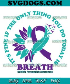 You Matter Suicide Prevention Awareness Teal PNG, Purple Ribbon PNG