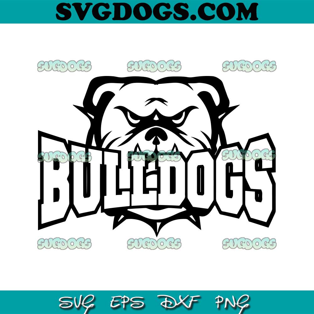 Bulldog SVG PNG, Bulldog Mascot SVG, Bulldogs School SVG PNG EPS DXF