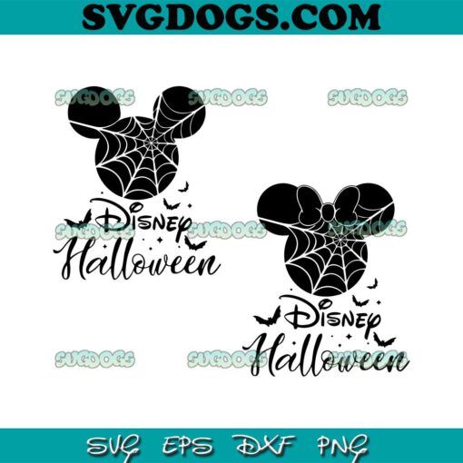 Bundle Disney Halloween SVG PNG, Trick Or Treat SVG, Spooky Vibes SVG, Boo SVG PNG EPS DXF