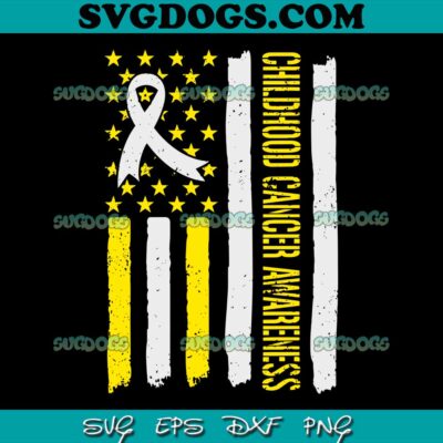 Childhood Cancer Awareness Month Ribbon Flag SVG PNG #1