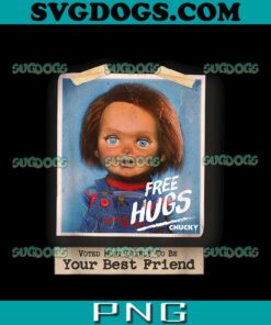 Chucky Free Hugs Vintage Style PNG, Chucky PNG, Halloween PNG