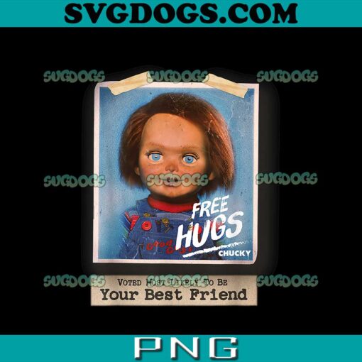 Chucky Free Hugs Vintage Style PNG, Chucky PNG, Halloween PNG