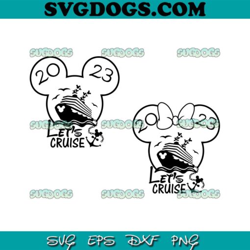 Let’s Cruise Trip Bundle SVG PNG, Family Vacation SVG, Disney Magical Kingdom SVG PNG EPS DXF