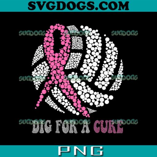 Dig For A Cure Breast Cancer PNG, Volleyball Pink PNG, Awareness PNG