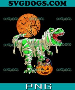 Dinosaur T-rex Mummy Pumpkin PNG, Halloween PNG