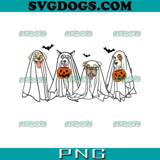 Ghost Dog Halloween PNG, Boo Dogs Pumpkin PNG, Ghost Halloween PNG
