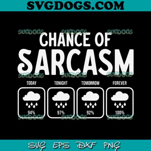 Funny Chance Of Sarcasm Weather Forecast Sarcastic SVG PNG, Weather Forecast SVG, Humor SVG PNG EPS DXF