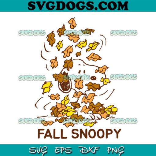 Fall Snoopy SVG PNG, Peanuts SVG, Snoopy Dog Autumn Mapple Leaves SVG PNG EPS DXF