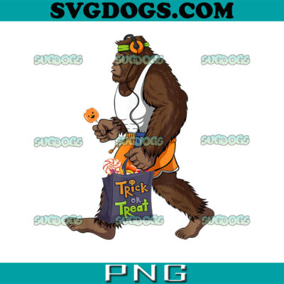 Bigfoot Sasquatch Halloween Pumpkin PNG #1