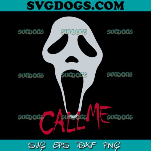 Ghost Call Me SVG PNG, Scream Call Me SVG, Halloween SVG PNG EPS DXF