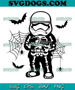 Halloween Stormtrooper Skeleton SVG PNG, Halloween Skeleton SVG, Combine For Halloween And Star Wars SVG PNG EPS DXF