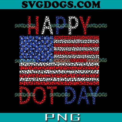 Cute Dot Usa Flag PNG, Happy Dot Day PNG, American Flag Dot Day PNG