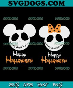 Mickey Mouse Jack Skellington SVG PNG, Happy Halloween Svg, Disney Halloween SVG PNG EPS DXF