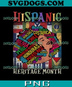 Hispanic Heritage Month PNG, All Countries Heart Hands PNG