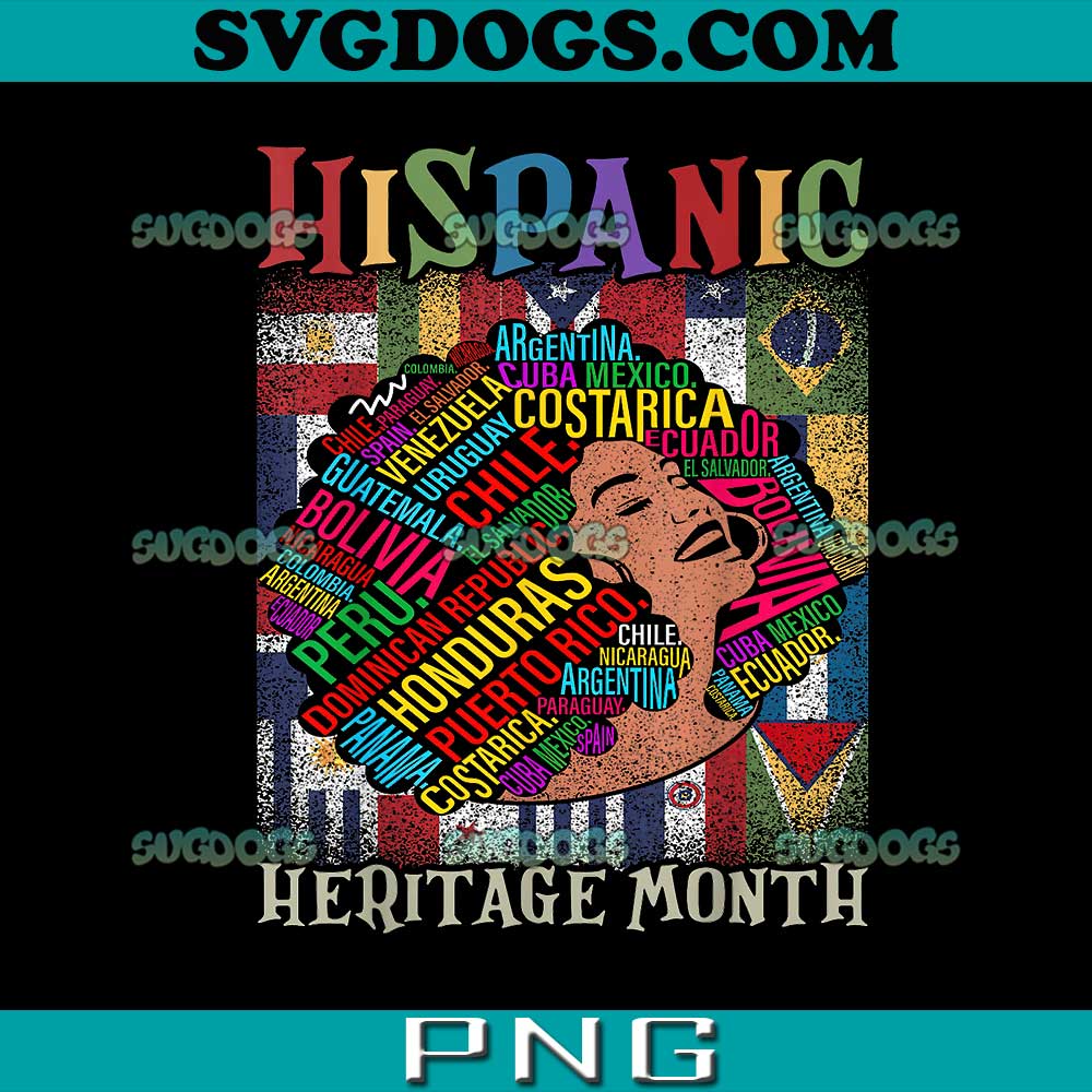 Hispanic Heritage Month PNG, Latina Girls Latino Countries Flags PNG, Trending PNG