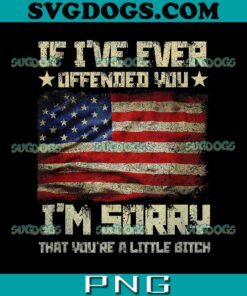 If I’ve Ever Offended You I’m Sorry That You’re A Litle Bitch PNG, USA Flag PNG, Trending PNG