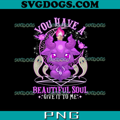 Kawaii Pastel Goth Cute Baby Goat Baphomet PNG, You Have  Beautiful Soul Give It To Me PNG, Funny Halloween PNG