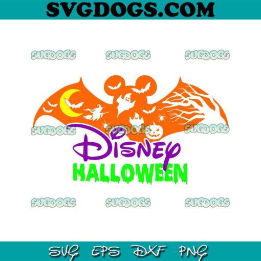 Bat Disney Halloween SVG PNG, Mickey Minnie Bat Halloween SVG, Disney Halloween SVG PNG EPS DXF
