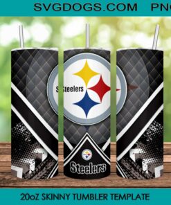 Steelers 20oz Skinny Tumbler Wrap, Pittsburgh Steelers Tumbler Template PNG File Digital Download