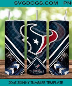 Houston Texans Kings Of Football 20oz Skinny Tumbler PNG, Houston Texans Tumbler Sublimation Design PNG Download