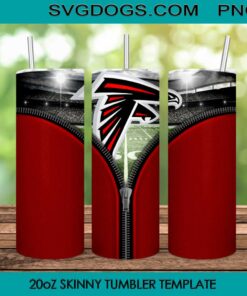 Atlanta Falcons Logo 20oz Skinny Tumbler Template PNG, Falcons Nation Tumbler Template PNG File Digital Download