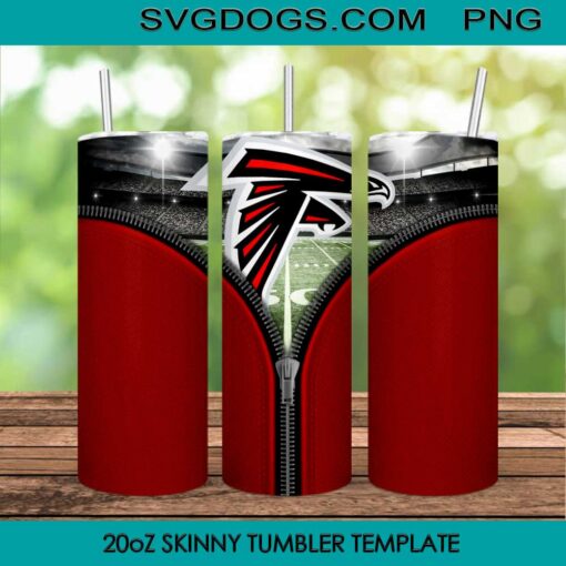 Atlanta Falcons Logo 20oz Skinny Tumbler Template PNG, Falcons Nation Tumbler Template PNG File Digital Download