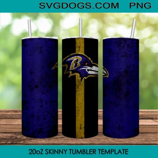 Baltimore Ravens 20oz Skinny Tumbler Template PNG, Football LogosTumbler Template PNG File Digital Download