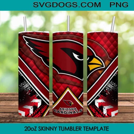 Cardinals 20oz Skinny Tumbler Wrap, Arizona Cardinals Tumbler Template PNG File Digital Download