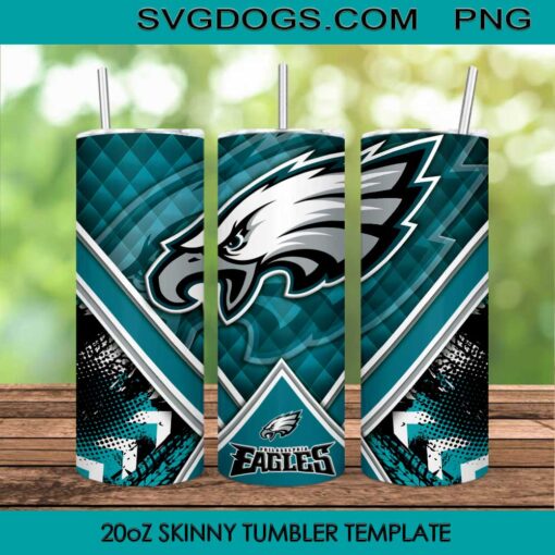 Eagles 20oz Skinny Tumbler Wrap, Philedalphia Eagles Tumbler Template PNG File Digital Download