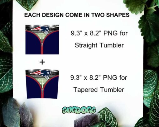 New England Patriots Zipper 20oz Skinny Tumbler Template PNG, New England Patriots NFL Tumbler Template PNG File Digital Download