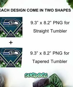 Seahawks 20oz Skinny Tumbler Wrap, Seattle Seahawks Tumbler Template PNG File Digital Download 1